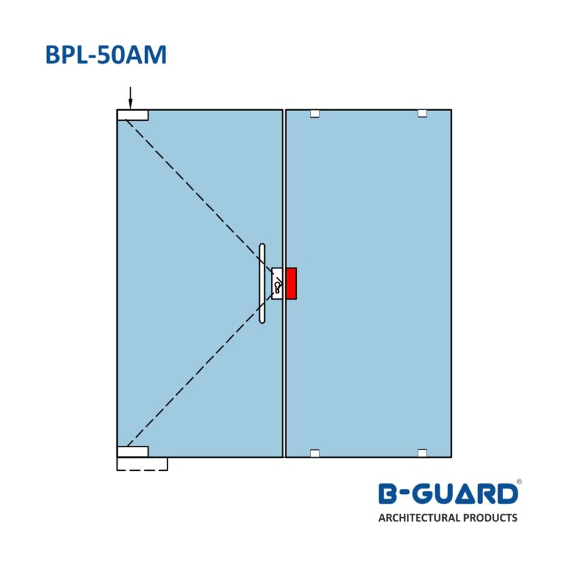 Center Patch Strike Box For Patch Lock With Mirror Finish(BPL-50AM) - Image 4