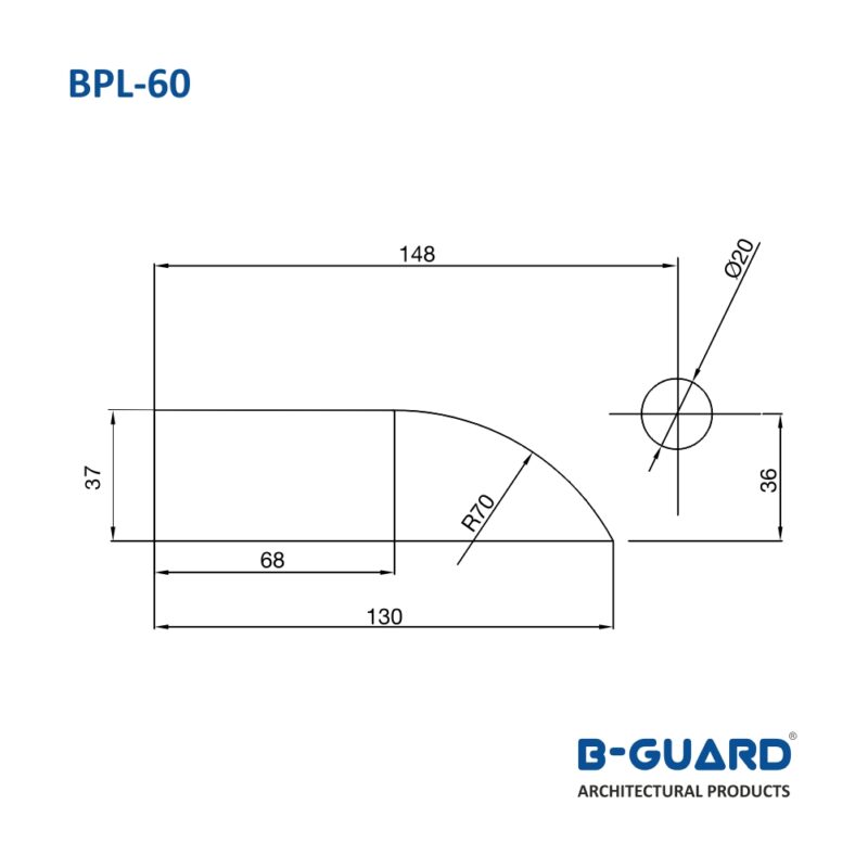 Corner Patch Lock To Secure Swing Doors With Satin Finish(BPL-60) - Image 3