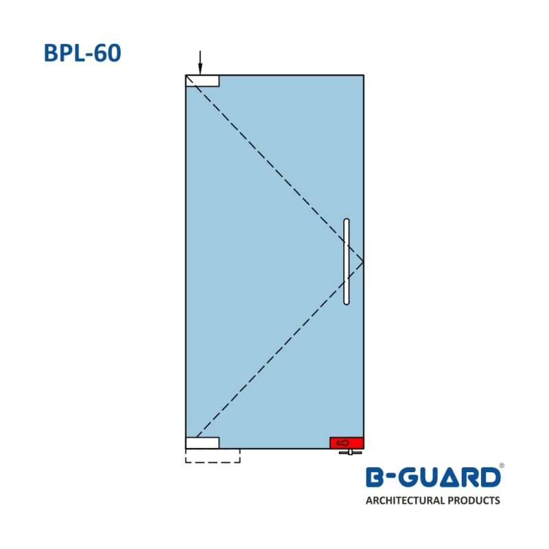 Corner Patch Lock To Secure Swing Doors With Satin Finish(BPL-60) - Image 4