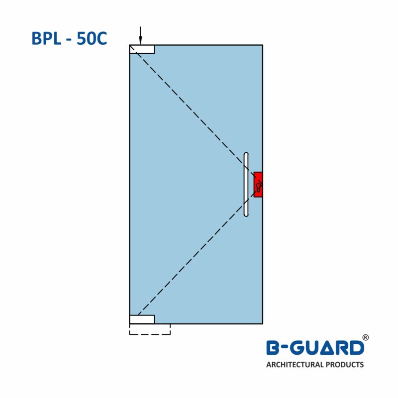 Center Patch Lock To Secure Swing Door With Satin Finish(BPL-50C) - Image 4