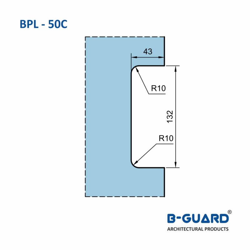 Center Patch Lock To Secure Swing Door With Satin Finish(BPL-50C) - Image 3