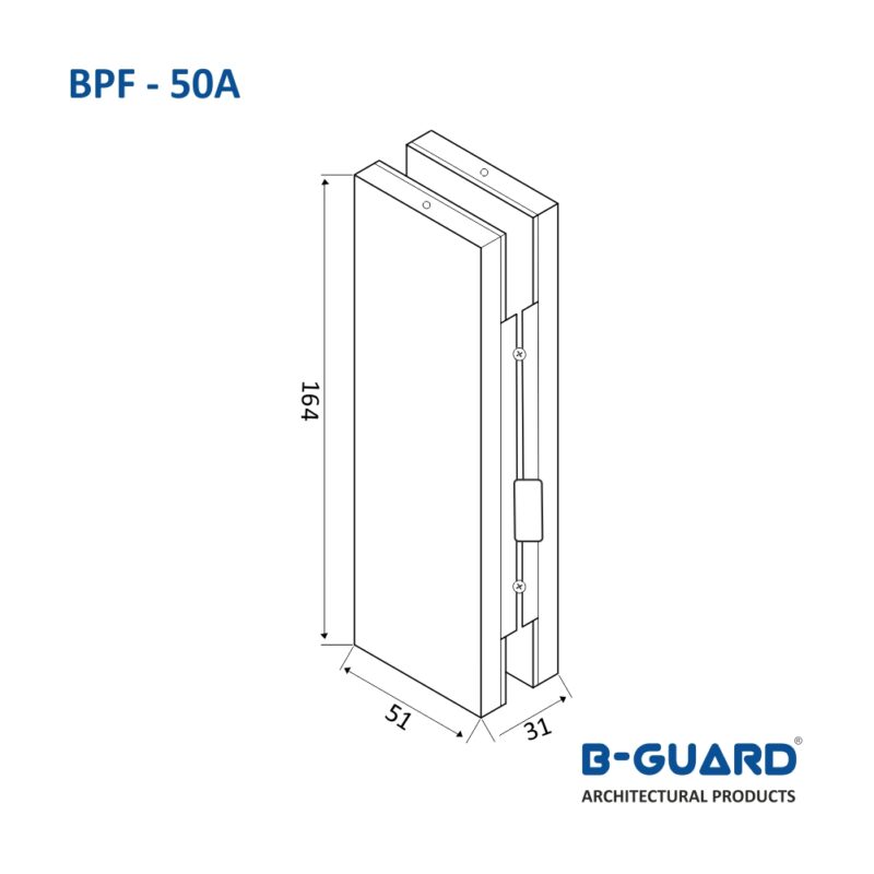 Center Patch Strike Box For Patch Lock With Satin Finish(BPL-50A) - Image 4
