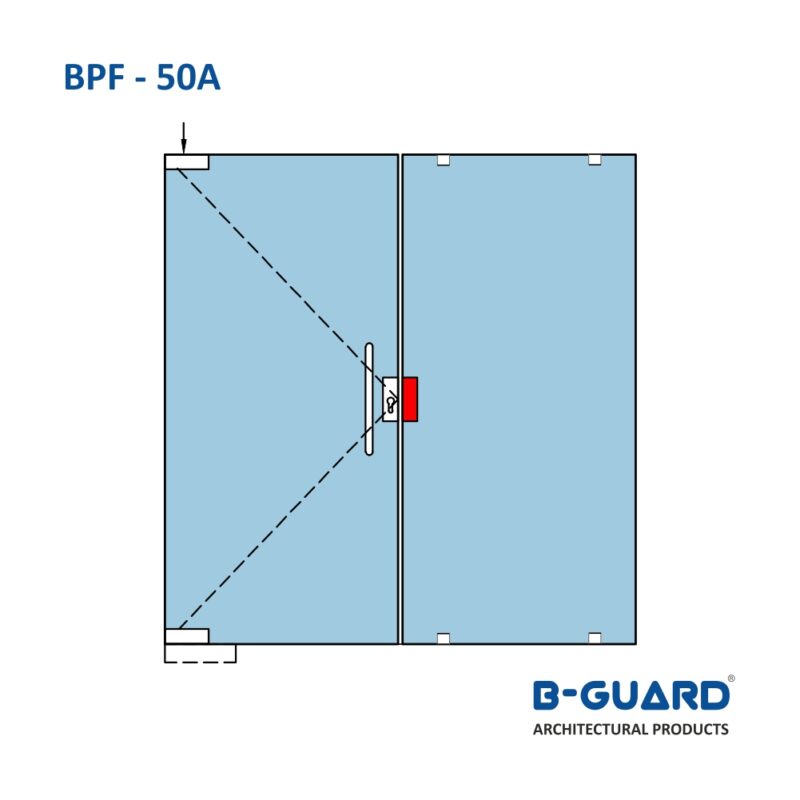 Center Patch Strike Box For Patch Lock With Satin Finish(BPL-50A) - Image 3