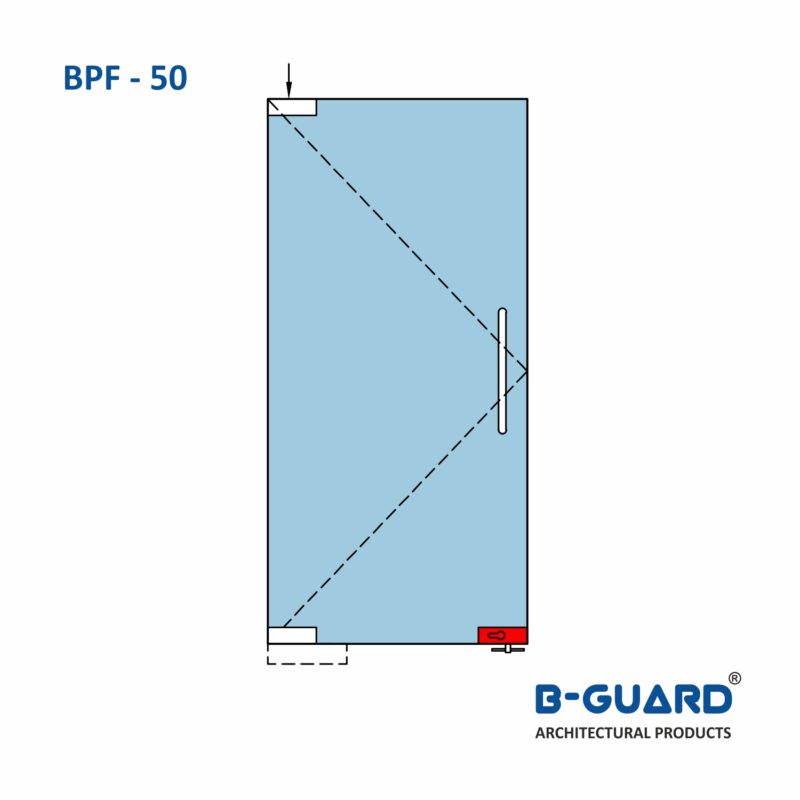 Corner Patch Lock To Secure Swing Door With Satin Finish(BPL-50) - Image 3