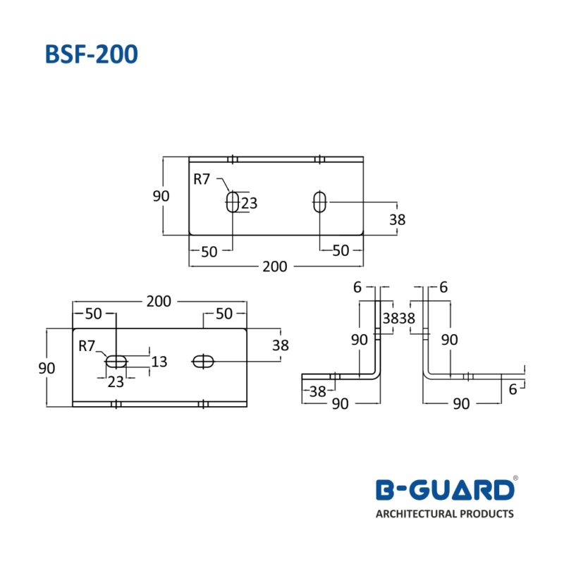 Splice Plate 200mm With Satin Finish (BSP-200) - Image 2