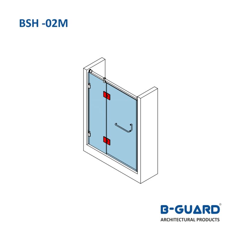 Hinge To Join Glass Door With Fixed Glass At 180°(BSH-02M) - Image 3