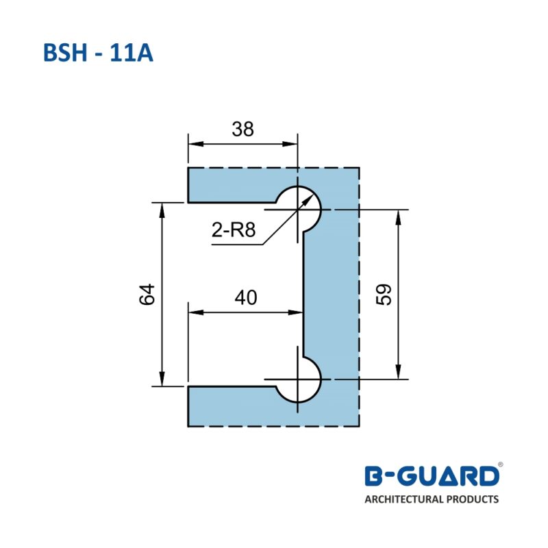 Offset Hinge To Join Glass Door With Wall With Mirror Finish(BSH-11A) - Image 2
