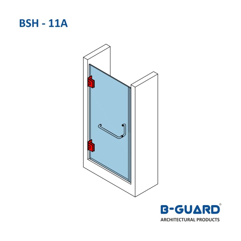 Offset Hinge To Join Glass Door With Wall With Mirror Finish(BSH-11A) - Image 3