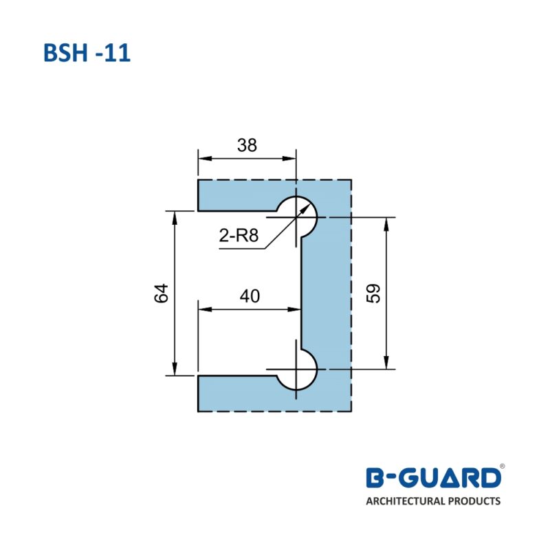 Hinge To Join Glass Door With Wall With Mirror Finish(BSH-11) - Image 2