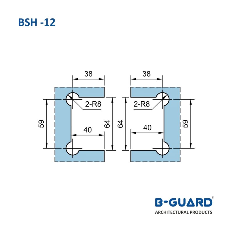 Hinge To Join Glass Door With Fixed Glass At 180° With Satin Finish (BSH-12) - Image 2