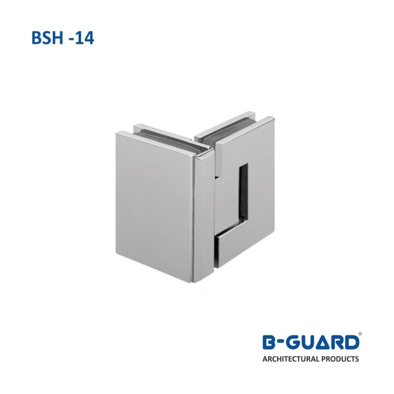 Hinge To Join Glass Door With Fixed Glass At 90° With Satin Finish(BSH-14)