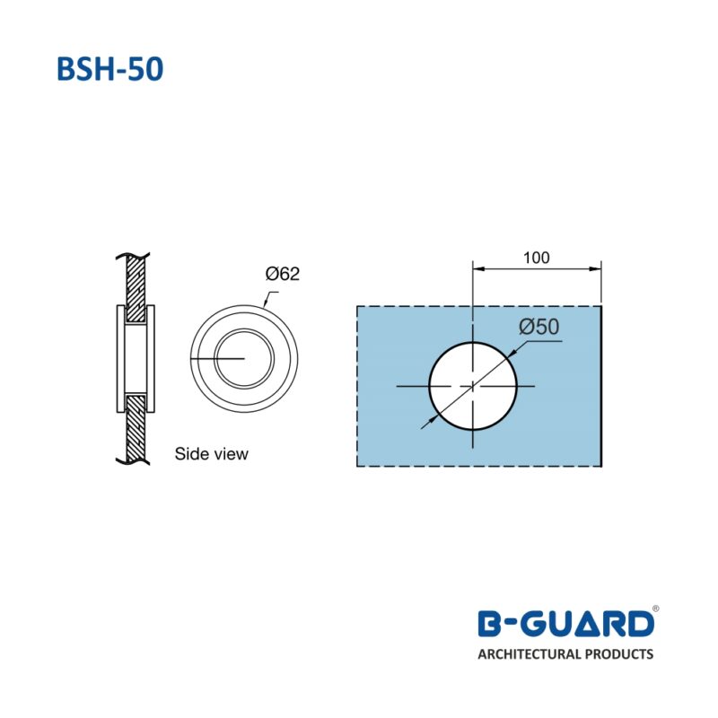 Sliding Glass Door Handle(BSH-50) - Image 2