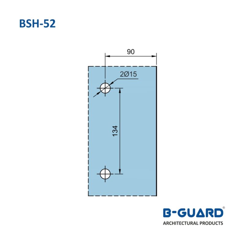 Sliding Glass Door Handle(BSH-52) - Image 2