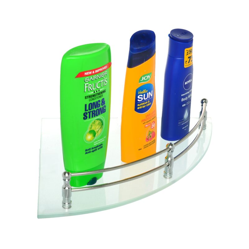 6mm Clear Frosted Toughened Corner Glass Shelf (9x9)(EGS-099) - Image 2