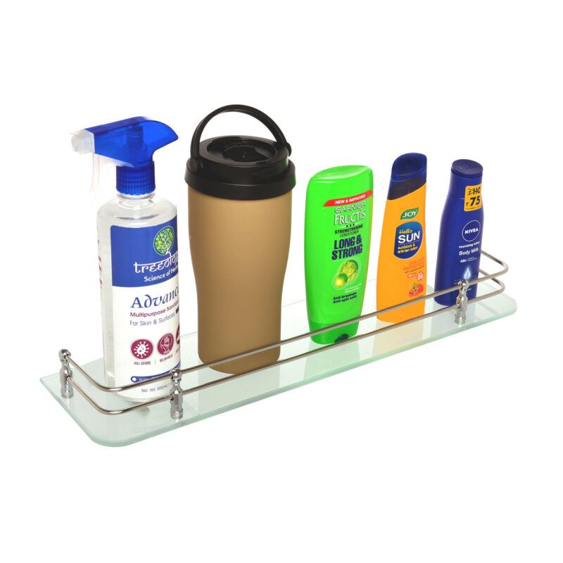 6mm Clear Frosted Toughened Square Glass Shelf (5x18)(EGS-518) - Image 3