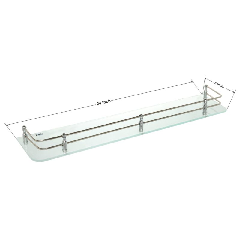 6mm Clear Frosted Toughened Square Glass Shelves (5x24)(EGS-524) - Image 2